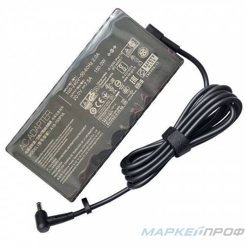 Блок питания Asus 20V, 7.5A, 4.5*3.0мм (корпус прямоугольный) (Б/У)