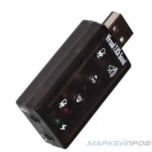 Звуковая карта USB virtual 7,1 c регулировкой громкости