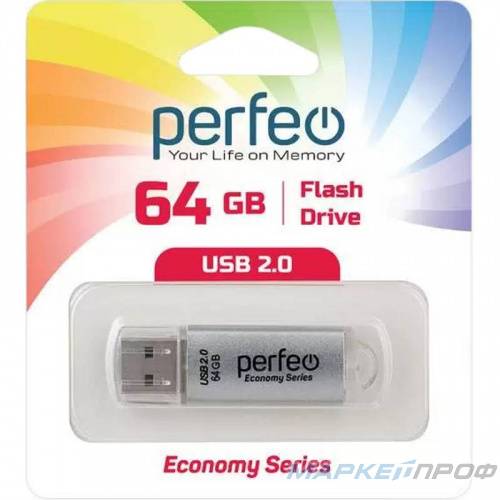 Флешка 64Gb USB 2.0 Perfeo PF-E01B064ES