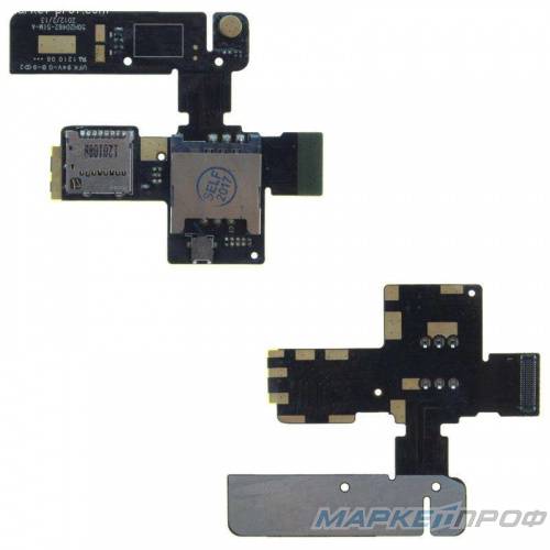 Шлейф HTC One V на разъем SIM/MMC/микрофон