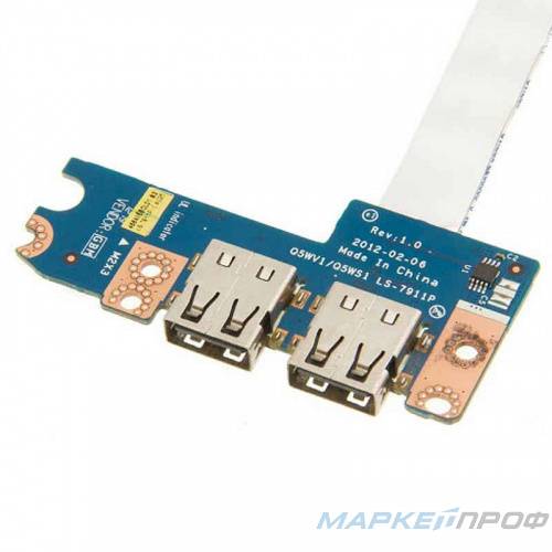 Плата 2xUSB ноутбука Packard Bell TV11HC, Acer V3-551, V3-571; Q5WV1/Q5WS1 LS-7911P